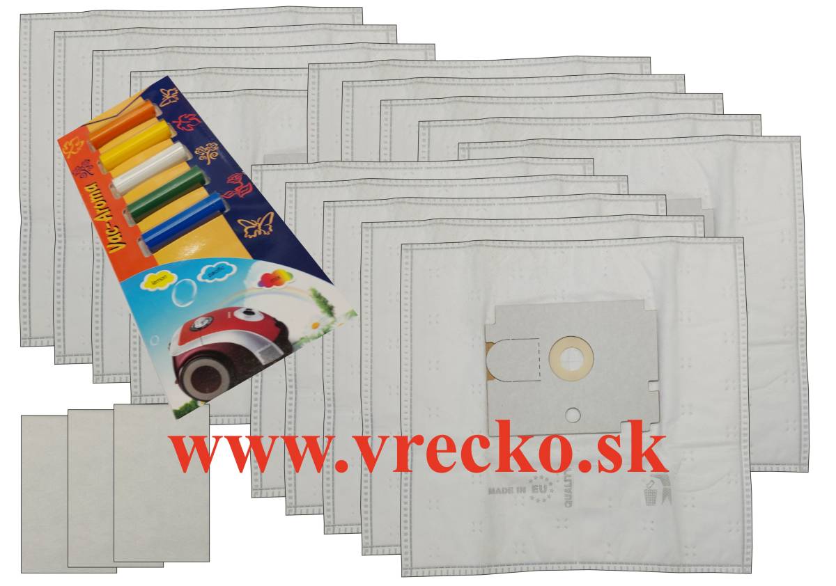 Rowenta Compact - zvýhodnené balenie typ M - textilných vreciek do vysávača + 5 ks rôznych vôní do vysávačov v cene 3,99 ZDARMA (celkovo vreciek 15 ks)