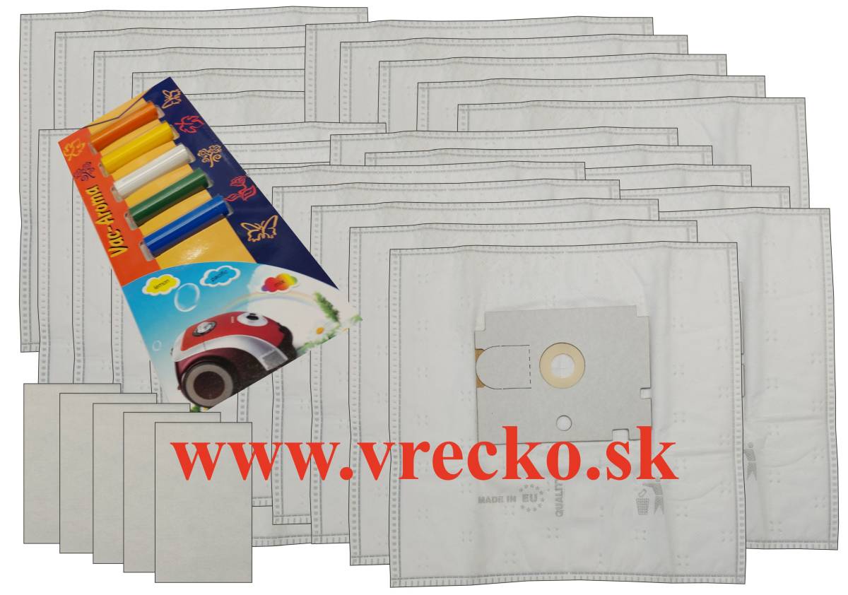 Rowenta Compact - zvýhodnené balenie typ XL - textilné vrecká do vysávača s dopravou zdarma + 5ks rôznych vôní do vysávačov v cene 3,99 ZDARMA (25ks)